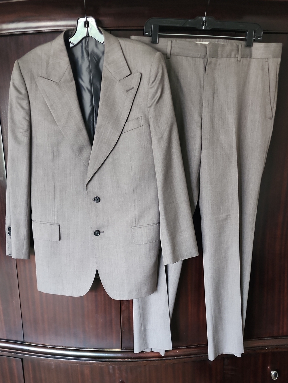 Yves Saint Laurent Light Gray Two-Piece Wool Suit